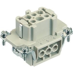 Kontakteinsatz für Industriesteckverbinder - Han E Buchseneinsatz 6-polig Schraubanschluss 500V / 16A - 09330062701