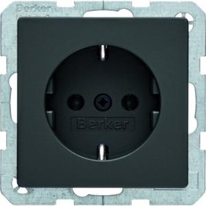 Steckdose - Steckdose SCHUKO Q.1/Q.3 anthrazit samt - 47436086