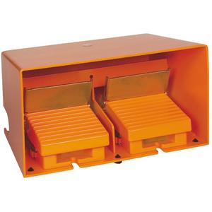 Fußschalter - Fußschalter doppelt XPE-R m. Schutzhaube Metallausf. orange 4Ö+4S - XPER5110D