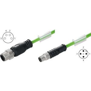 Patchkabel Kupfer Industrie - Bus-Verbindungsleitung 4-polig 35m / M12 / M8 Stift gerade - 1296793500