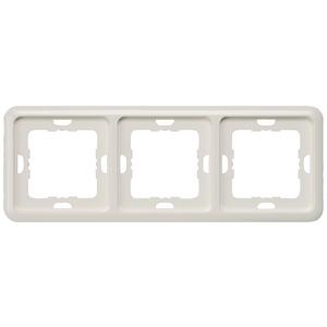 Abdeckrahmen - 3-fach Rahmen DELTA profil silber 222x80mm - 5TG1773