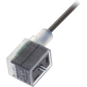 Konfektioniertes Sensor-Aktor-Kabel - Ventilstecker Bauform B gewinkelt Kabel 3x0,50 sw 10 m offenes Ende - BCC03YN
