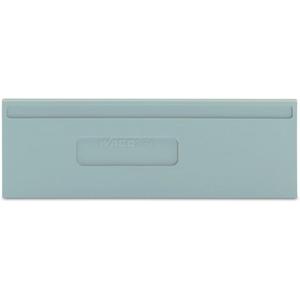 Abschluss- und Zwischenplatte für Reihenklemme - Trennwand 2 mm stark überstehend grau - 280-334