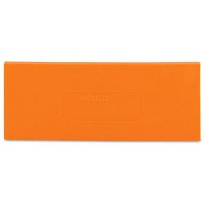 Abschluss- und Zwischenplatte für Reihenklemme - Trennwand 2 mm stark überstehend orange - 281-346