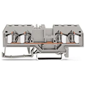 Durchgangs-Reihenklemme - 4-Leiter-Durchgangsklemme 0,08 - 4 mm² grau - 281-652
