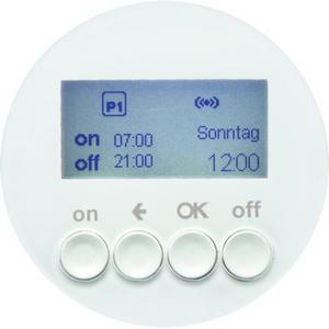 Zeitschaltuhren KNX - KNX Funk Zeitschaltuhr quicklink Display R.1 / R.3 polarweiß glänzend - 85745239