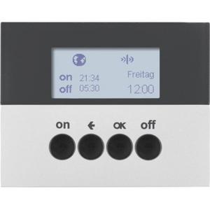 Zeitschaltuhren KNX - KNX Funk Zeitschaltuhr quicklink Display K.1 / K.5 Alu matt lackiert - 85745277