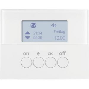Zeitschaltuhren KNX - KNX Funk Zeitschaltuhr quicklink Display K.1 / K.5 polarweiß glänzend - 85745279