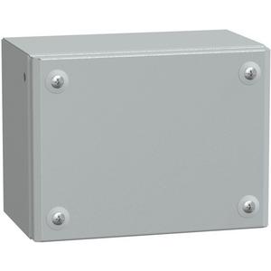 Schaltschrank (leer) - SBM Industriegehäuse Stahlblech RAL7035 ohne Montageplatte H150 x B200 x T120 mm - NSYSBM152012