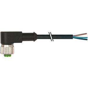 Konfektioniertes Sensor-Aktor-Kabel - M12 Buchse gewinkelt mit offenem Leitungsende PUR-OB 4 x 0,34 sw 5m - 7000-12341-6540500