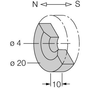Zubehör für Positionsschalter - Dauermagnet DMR20-10-4 - T-69 00214