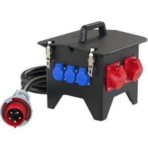 CEE-Steckdosen-Kombination - Mobilverteiler SPITZ Vollgummi 3 x CEE 3 x Schutzkontaktsteckdosen - 94741511