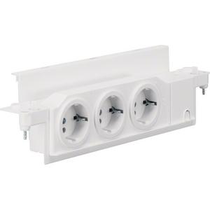 Zubehör für Kleinverteiler - HW-Steckdose 3-fach im Schieber integriert - VZ00HW