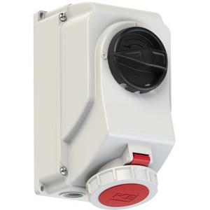 CEE-Steckdose abschaltbar, abgesichert - Abschaltbare Wanddose 16A 5p 6h IP67 - 75152-6