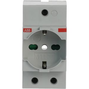 Steckdose Reiheneinbau - Steckdose Reiheneinbau - duale italienische Norm RAL 7035 - 2CSM210000R0701