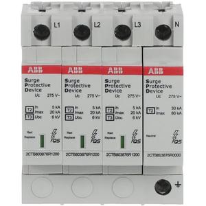 Überspannungsableiter für Energietechnik/Stromversorgung - OVR T2 3N 20-275 P QS SPD Typ 2 für 230/400V TT-3Ph. + TN-S - 2CTB803973R1200