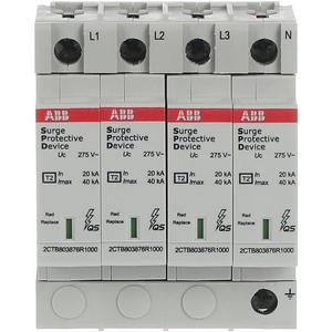 Überspannungsableiter für Energietechnik/Stromversorgung - OVR T2 4L 40-275 P QS SPD Typ 2 für 230/400V TN-S - 2CTB803873R5600