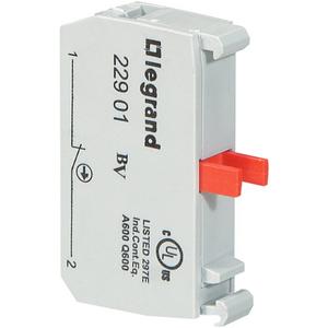 Hilfsschalterblock - Schaltkontakt 1 Öffner 230V AC 6A für Sicherheitskästen - 022901