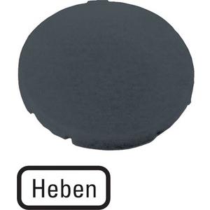Tastenplatte für Befehls- und Meldegeräte - Tastenplatte flach schwarz HOCH - 218192