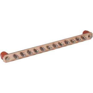 Potenzialausgleich-Schiene - PA-Schiene o. Abdeckung NIRO m. Schrauben M10 f. 12 Anschlüsse - 472239