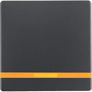 Abdeckung für Schalter, Taster, Dimmer, Jalousie - Wippe mit Linse Q.1 anthrazit samt - 16216086