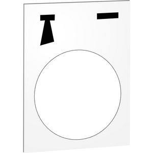 Bezeichnungsschild für Befehlsgeräte - Bezeichnungsschild 30 x 40 mm weiß Ein mit Hupe - ZB2BY4935