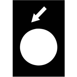 Bezeichnungsschild für Befehlsgeräte - Bezeichnungsschild 30 x 40 mm schwarz rückwärts langsam - ZB2BY2966