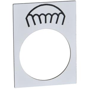 Bezeichnungsschild für Befehlsgeräte - Bezeichnungsschild 30 x 40 mm weiß langsam - ZB2BY4933