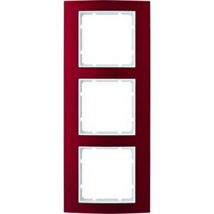 Abdeckrahmen - Rahmen Berker B.3 Alu rot/polarweiß - 10133022