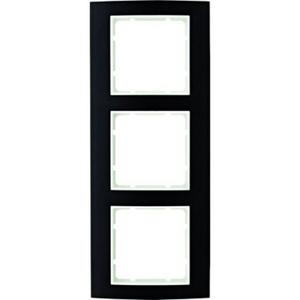 Abdeckrahmen - Rahmen Berker B.3 Alu,schwarz/polarweiß - 10133025
