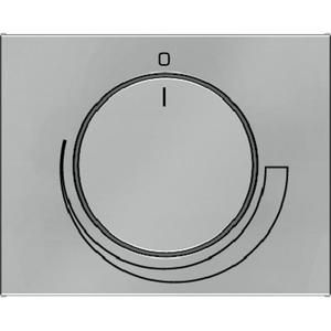 Abdeckung für Schalter, Taster, Dimmer, Jalousie - Zentralstück mit Regulierknopf für Drehzahlsteller Berker K.5 Edelstah - 11357204
