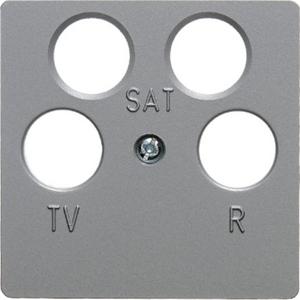 Kommunikationstechnik - Zentralplatte für Antennen-Steckdose 4Loch Zentralplattensystem alu m - 14841404