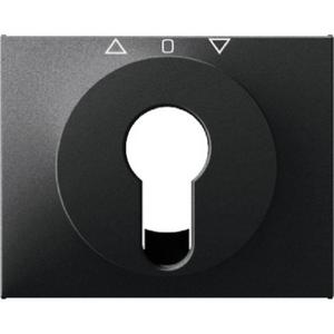 Abdeckung für Schalter, Taster, Dimmer, Jalousie - Zentralstück für Jalousie-Schlüsselschalter/-taster Berker K.1 anthraz - 15047106