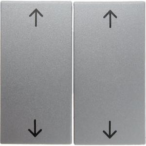 Abdeckung für Schalter, Taster, Dimmer, Jalousie - Wippen mit Aufdruck Symbol Pfeile BerkerB.7 alu matt - 16441404