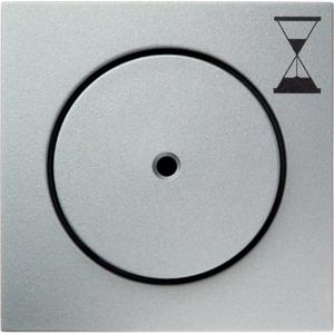 Abdeckung für Schalter, Taster, Dimmer, Jalousie - Zentralstück mit Druckknopf für Zeit-Relais-Schalteinsatz Berker B.7 a - 16741404