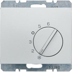 Raumtemperaturregler - Temperaturregler mit Wechsler und Zentralstück Berker K.5 edelstahl l - 20267104
