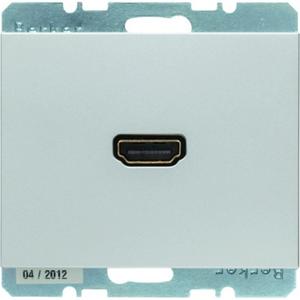 Kommunikationstechnik - High Definition Steckdose mit 90°-Steckanschluss K.5 Alu - 3315437003