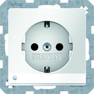 Steckdose - Steckdose SCHUKO mit LED-Orientierungslicht Berker Q.1/Q.3 polarweiß, - 41096089