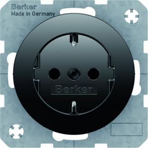 Steckdose - Steckdose SCHUKO Berker R.1/R.3 schwarz,glänzend - 47232045