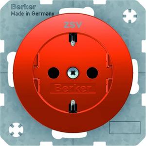 Steckdose - Steckdose SCHUKO mit Aufdruck Berker R.1/R.3 orange glänzend - 47432007