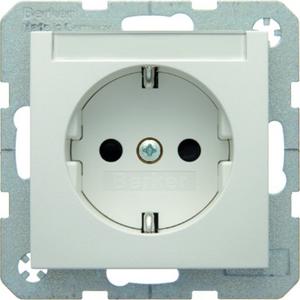 Steckdose - Steckdose SCHUKO mit Beschriftungsfeld Berker S.1/B.3/B.7 polarweiß m - 47491909