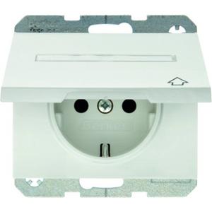 Steckdose - Steckdose SCHUKO mit Klappdeckel und Beschriftungsfeld Berker K.1 pola - 47527109