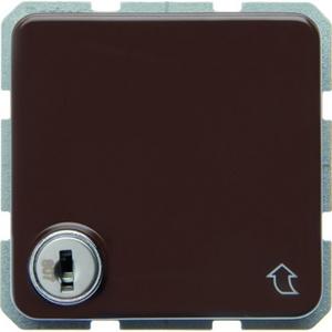 Steckdose - Steckdose SCHUKO mit Klappdeckel und Schloss wg Up IP44 braun glänzen - 476301