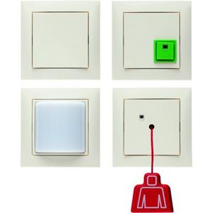 Behindertenelement für Installationsschalterprogramme - Notruf-Set mit Rahmen Berker S.1 weiß glänzend - 52008982