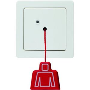 Behindertenelement für Installationsschalterprogramme - Zugtaster mit Rahmen Berker Q.1 polarweiß samt - 52026089