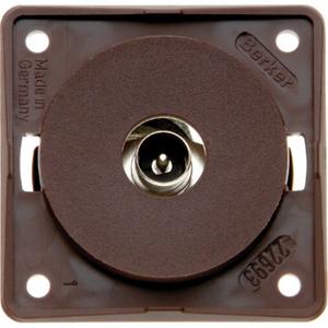 Antennensteckdose - Antennen Verbinderdose TV Integro Einsätze braun matt - 945812501