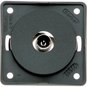 Antennensteckdose - Antennen Verbinderdose TV Integro Einsätze anthrazit matt - 945112515