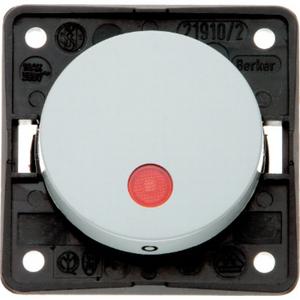 Installationsschalter - Kontroll-Wippschalter mit roter Linse Integro Flow/Pure grau glänzend - 937522507