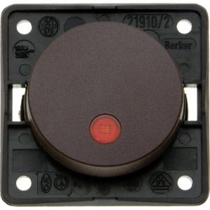 Taster - Wipptaster mit Beleuchtung und roter Linse Integro Flow/Pure braun ma - 937722501