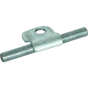 Leitungshalter für Blitzschutz - Klemmbock Rd 6-10mm St/tZn mit Bohrung D 9mm - 390110